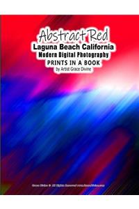 Abstract Red Laguna Beach California Modern Digital Photography Prints in a Book by Artist Grace Divine