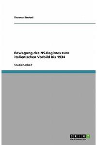 Bewegung des NS-Regimes zum italienischen Vorbild bis 1934