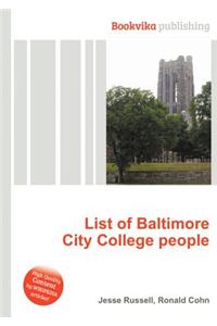 List of Baltimore City College People