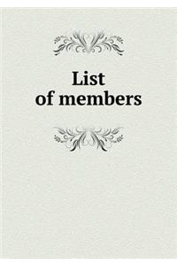 List of Members