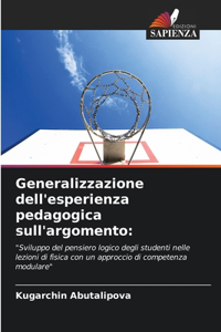 Generalizzazione dell'esperienza pedagogica sull'argomento