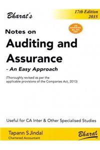 Notes on Auditing & Assurance - An Easy Approach (for CA Inter/IPCC)