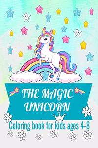 magic unicorn: Coloring book for kids age 4-8