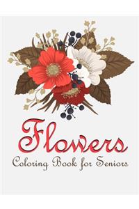 Flower Coloring Book for Seniors