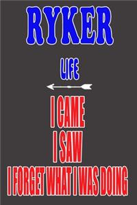 RYKER life I came I saw I forget what I was doing