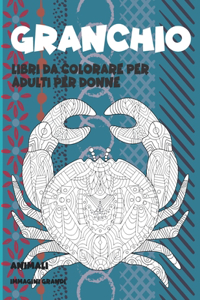 Libri da colorare per adulti per donne - Immagini grandi - Animali - Granchio