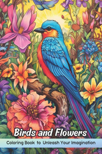 Birds and Flowers Coloring Book