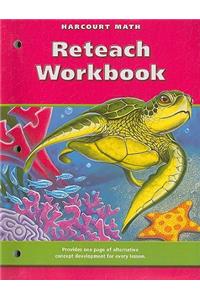 Harcourt School Publishers Math: Reteach Workbook Gr4