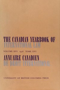 The Canadian Yearbook of International Law, Vol. 16, 1978