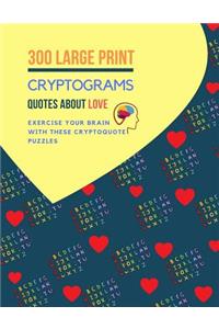 300 Large Print Cryptogram Quotes About Love