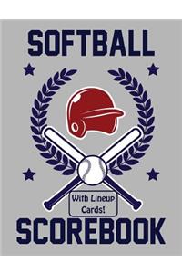 Softball Scorebook With Lineup Cards