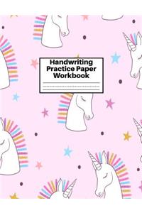 Handwriting Practice Paper Workbook