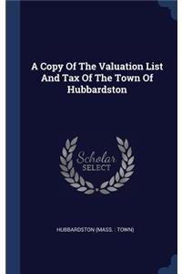 A Copy Of The Valuation List And Tax Of The Town Of Hubbardston