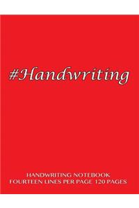 Handwriting Notebook - fourteen lines per page, 120 pages