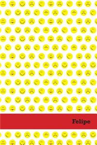 Etchbooks Felipe, Emoji, College Rule, 6 X 9', 100 Pages