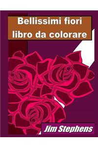 Bellissimi fiori libro da colorare