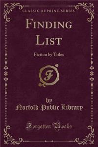 Finding List