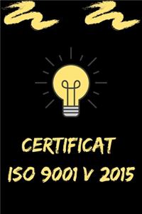 Certificat ISO 9001 v 2015