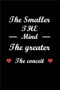 The smaller the mind, the greater the conceit