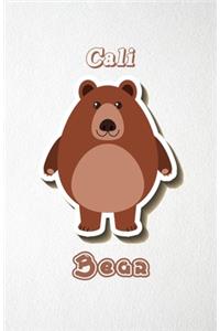 Cali Bear A5 Lined Notebook 110 Pages