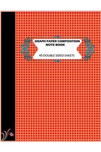 Graph Paper Composition Note Book 40 Double Sided Sheets