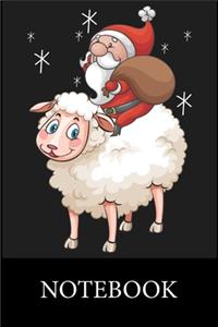 Santa Sheep Chistmas Notebook