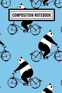 Panda College Ruled Composition Notebook