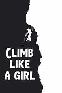 Climb like a girl notebook 6