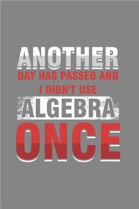 Another Day has passed and I didn't use Algebra Once