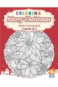 Coloring - Merry Christmas - 2 books in 1