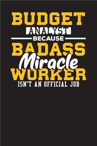 Budget Analyse Because Badass Miracle Worker Isn't An Official Job