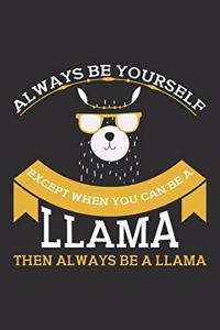 Always be yourself expect when you can be a llama then always be a llama