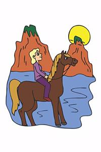 2020 Weekly Planner Horse Illustration Equine Horse Water Mountain Scene 134 Pages