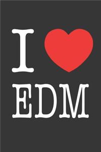 I Heart Edm Notebook: Lined Journal, 120 Pages, 6 x 9, Affordable Gift Journal Matte Finish