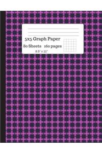 Big Graph Paper Composition Notebook: Graph Paper Composition Notebook, Grid Book, Quad Ruled 5x5 Graph Paper, Big Graph Paper-8.5 X 11, 80 Sheets (Seamless Theme Graph Paper Notebook)