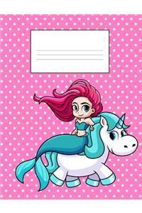 Mermaid & Unicorn School Supplies Composition Notebook