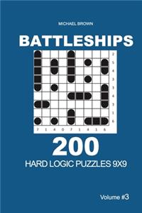 Battleships - 200 Hard Logic Puzzles 9x9 (Volume 3)