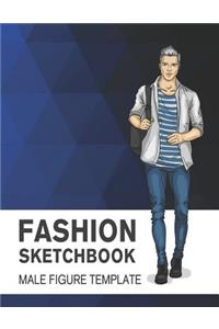 Fashion Sketchbook Male Figure Template