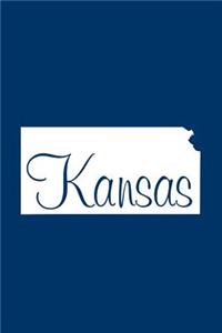 Kansas - Navy Blue Lined Notebook with Margins