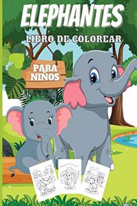 Elefantes Libro De Colorear Para Niños