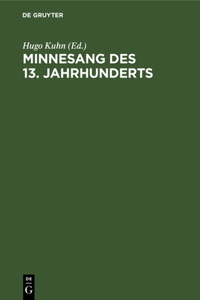 Minnesang Des 13. Jahrhunderts