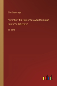 Zeitschrift für Deutsches Alterthum und Deutsche Litteratur