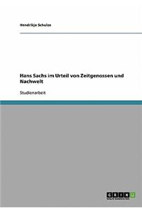 Hans Sachs im Urteil von Zeitgenossen und Nachwelt
