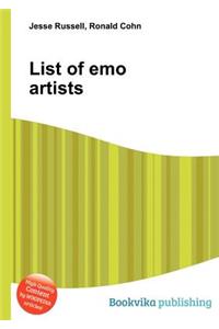 List of Emo Artists