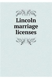 Lincoln Marriage Licenses
