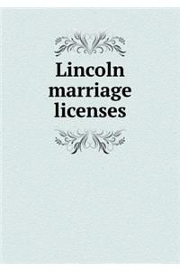 Lincoln marriage licenses
