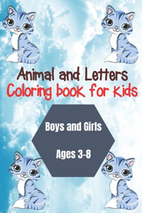 Animal and Letters Coloring Book for kids Boys & Girls ages 3-8