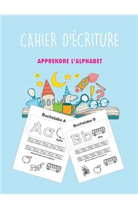 cahier d'écriture apprendre l'alphabet