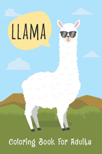 Llama Coloring Book For Adults
