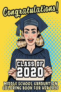 Middle School Graduation Coloring Book For Her